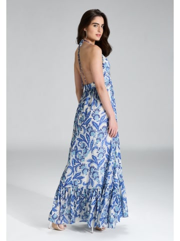 SWING Kleid in Hellblau/ Weiß