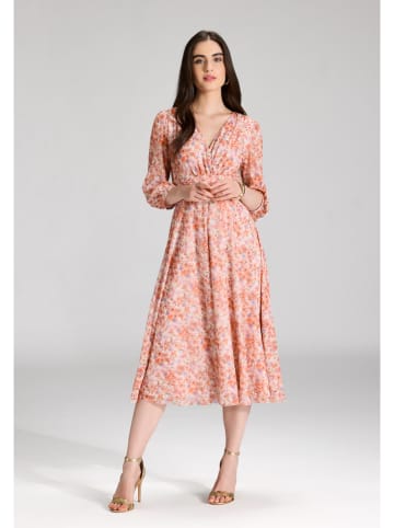 SWING Kleid in Orange/ Bunt