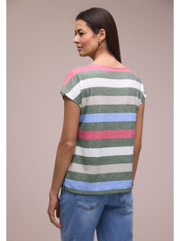 Street One Shirt groen/lichtblauw/roze