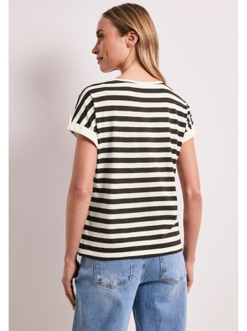 Street One Shirt wit/donkerbruin
