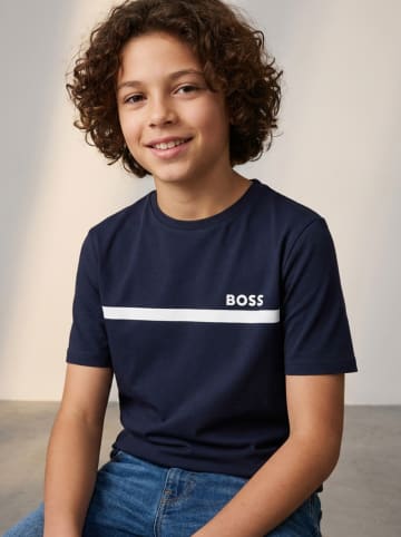 Hugo Boss Kids Shirt donkerblauw