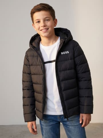 Hugo Boss Kids Kurtka pikowana w kolorze czarnym