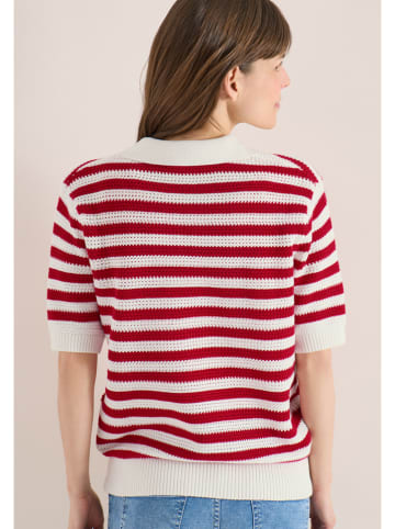 Cecil Poloshirt wit/rood