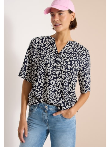 Cecil Bluse in Dunkelblau/ Creme