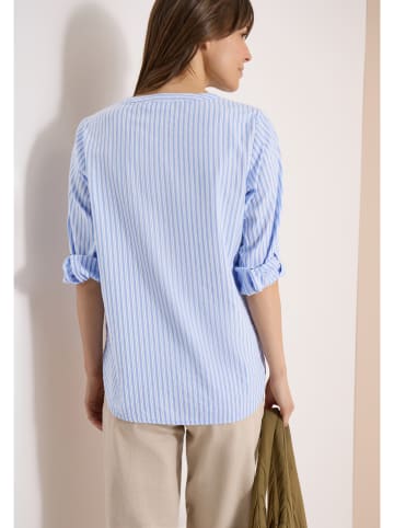 Cecil Bluse in Hellblau/ Weiß