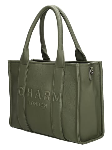 Charm Schoudertas "Serie Bond" olijfgroen - (B)34 x (H)27 x (D)15 cm