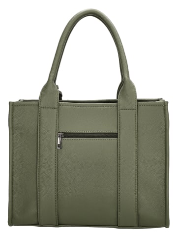 Charm Schultertasche "Serie Bond" in Oliv - (B)34 x (H)27 x (T)15 cm