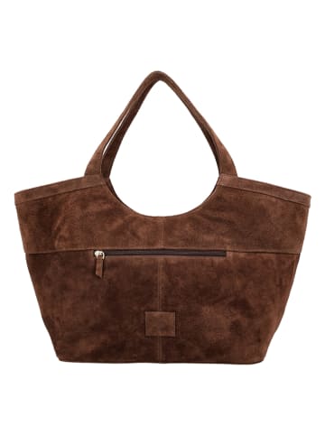 Charm Leder-Shopper "Sevilla" in Braun - (B)55 x (H)32,5 x (T)18 cm