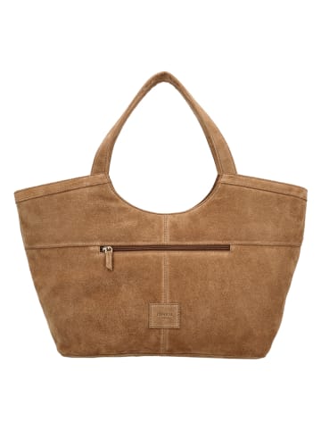 Charm Leren shopper "Sevilla" lichtbruin - (B)55 x (H)32,5 x (D)18 cm
