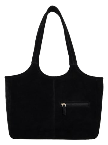 Charm Leren shopper "Sevilla" zwart - (B)40 x (H)24 x (D)10 cm