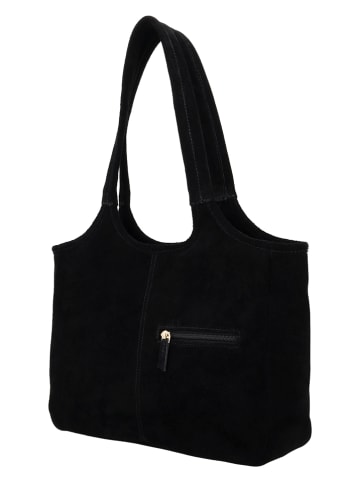 Charm Skórzany shopper bag "Sevilla" w kolorze czarnym - 40 x 24 x 10 cm