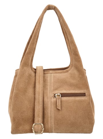 Charm Leren handtas "Sevilla" lichtbruin - (B)22,5 x (H)35 x (D)14 cm