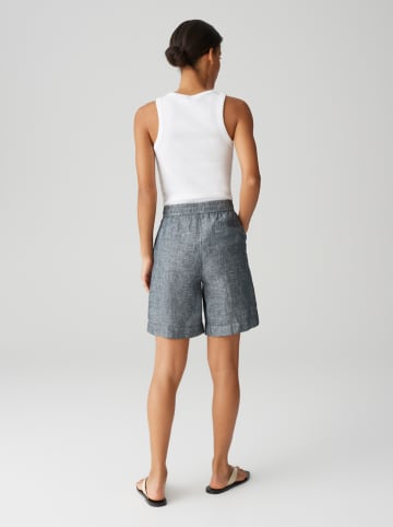 OPUS Linnen short donkerblauw