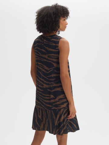 OPUS Kleid in Hellbraun/ Dunkelblau