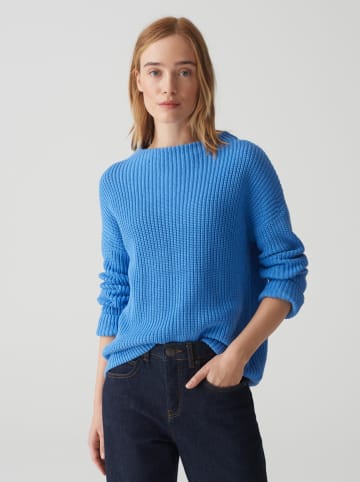 OPUS Sweter w kolorze niebieskim