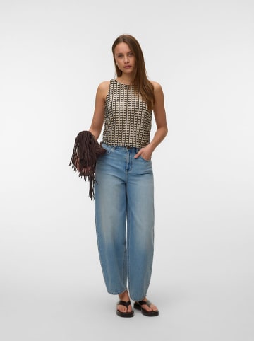 Vero Moda Top w kolorze beżowo-czarnym