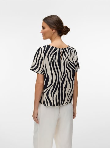 Vero Moda Bluzka w kolorze beżowo-czarnym