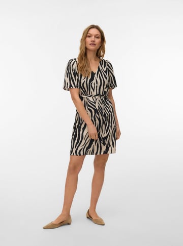 Vero Moda Sukienka w kolorze beżowo-czarnym