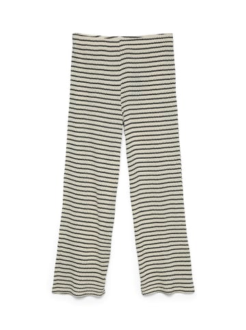 Vero Moda Spodnie w kolorze beżowo-czarnym