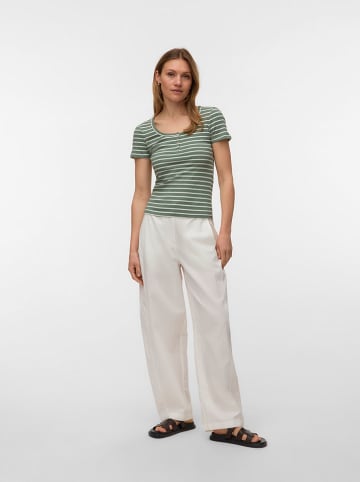 Vero Moda Koszulka w kolorze zielono-białym