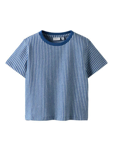 name it Shirt "Hans" blauw/wit
