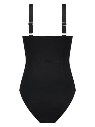 Hunkemöller Strój kąpielowy "Scallop" w kolorze czarnym