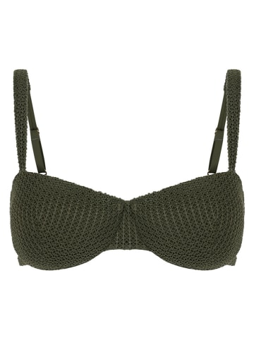 Hunkemöller Biustonosz bikini "Cairo" w kolorze oliwkowym