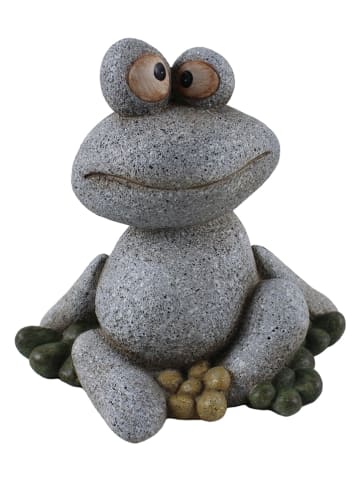 HGD Holz-Glas-Design Figurka dekoracyjna "Frog" w kolorze szarym - 22 x 20 x 14,5 cm