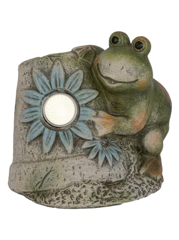 HGD Holz-Glas-Design Figurka ogrodowa "Frog" ze wzorem - 12,5 x 11,5 x 10,5 cm