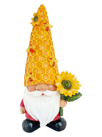 HGD Holz-Glas-Design Solarna figurka ogrodowa w kolorze żółtym - 15 x 29,8 x 10 cm