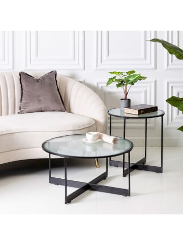 Really Nice Things Salontafel transparant/zwart - (H)40 x Ø 70 cm