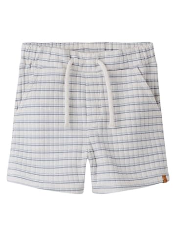 Lil Atelier Short "Haldur" blauw/wit