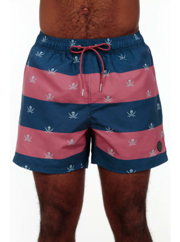 The Time of Bocha Badeshorts in Rosa/ Dunkelblau