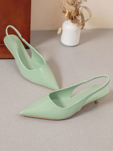 Sixth Sens Slingpumps groen