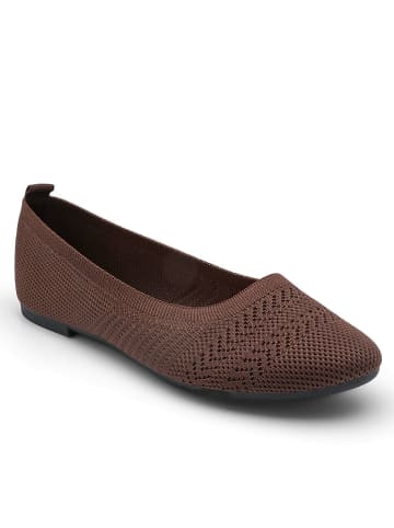 Sixth Sens Ballerinas in Braun