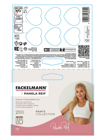 Fackelmann x Pamela Reif Siliconen ijsblokjesvorm lichtroze - (L)21 x (B)10,5 cm
