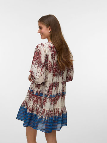 Vero Moda Jurk crème/blauw/bruin