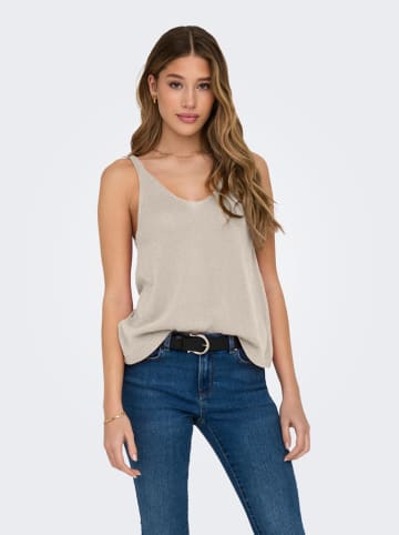 JDY Stricktop "Shine Life" in Beige