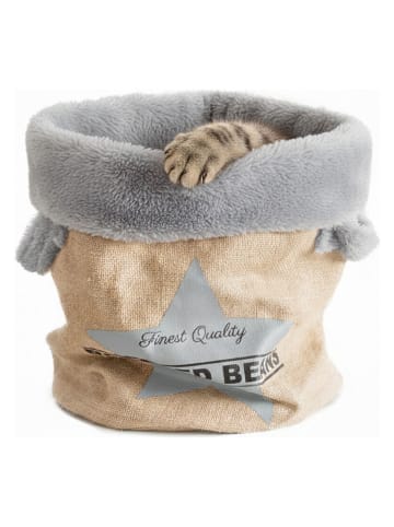 Ferribiella Kuschelsack in Beige/ Grau - (H)38 x Ø 29 cm