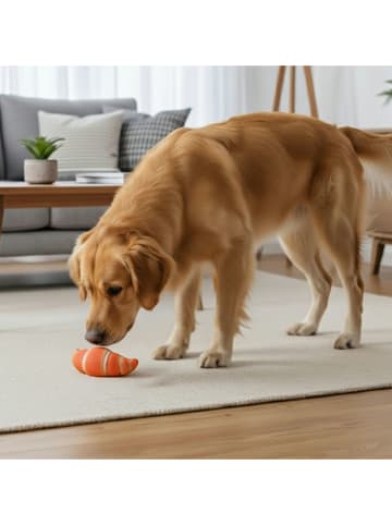 Petisimmo 2-delige set: hondenspeelgoed oranje - (B)16 x (H)4,5 x (D)8 cm