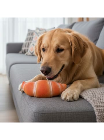 Petisimmo 2er-Set: Hundespielzeuge in Orange - (B)16 x (H)4,5 x (T)8 cm