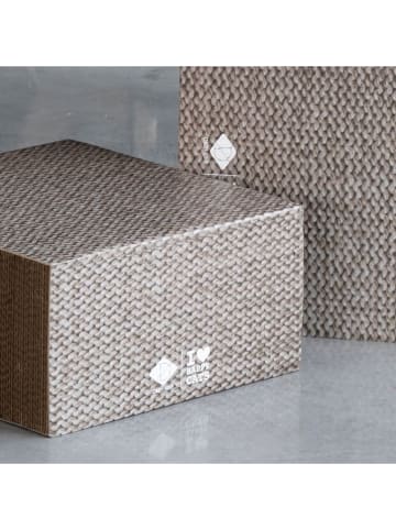 Petisimmo Kratzwürfel ''Freya'' in Braun - (B)30 x (H)15 x (T)30 cm