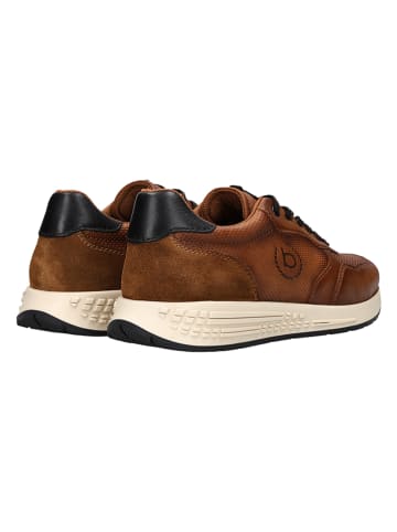 Bugatti Leder-Sneakers "Rough" in Hellbraun