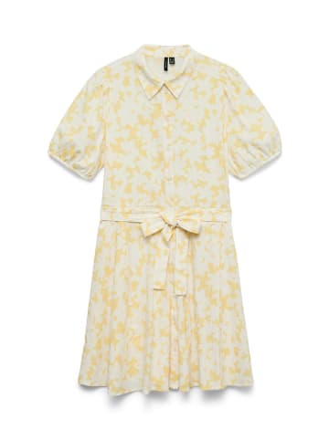 Vero Moda Jurk wit/geel