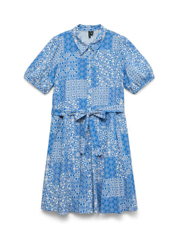 Vero Moda Kleid in Blau/ Weiß