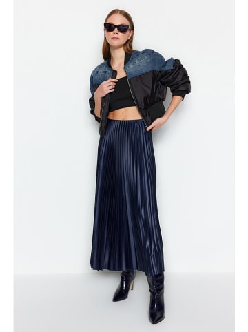 trendyol Plissérok donkerblauw