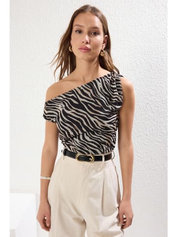 trendyol Top zwart/beige