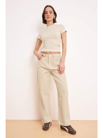 trendyol Spijkerbroek - Barrel fit - beige