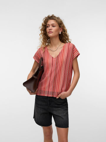 Vero Moda Shirt in Rot/ Weiß