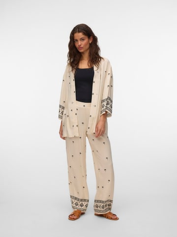 Vero Moda Broek crème/zwart